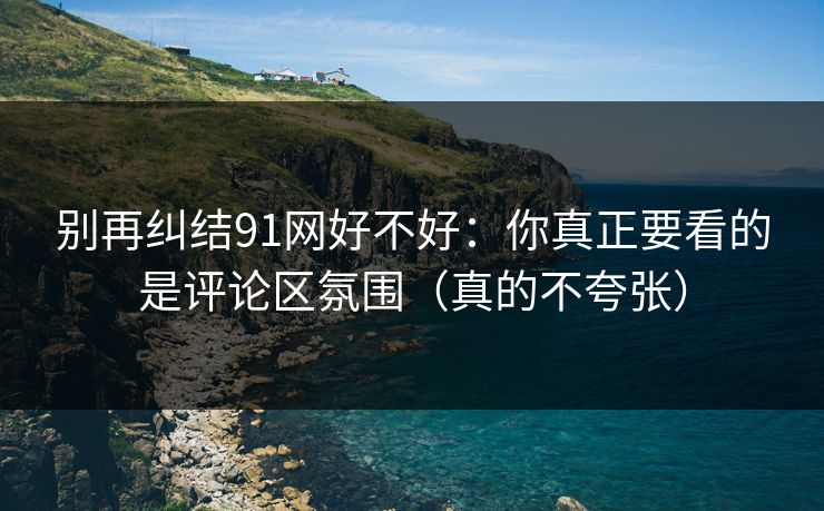 别再纠结91网好不好：你真正要看的是评论区氛围（真的不夸张）